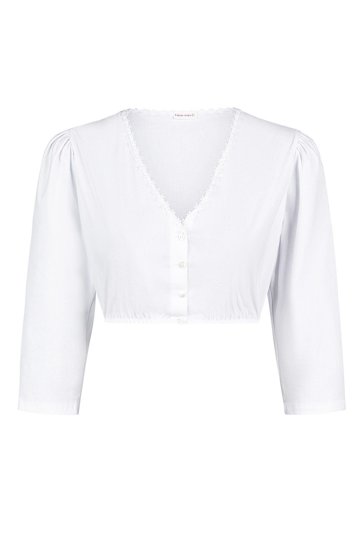 Nina Von C. Dirndlbluse Dirndl-Bluse Erika, 3/4 Arm - weiss günstig online kaufen