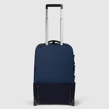 Piquadro Reisetasche Corner 2O Koffer mit Laptopfach 17,3 Zoll Blu