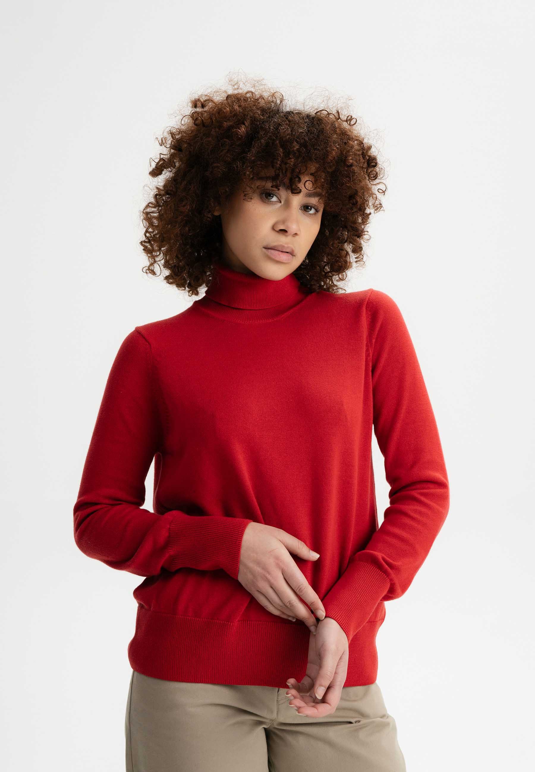 Rollkragenpullover Feinstrick Rollkragenpullover Style MAYURA