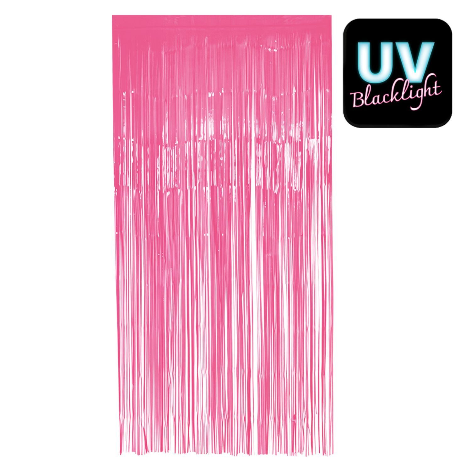Boland Hängedekoration Folienvorhang 100 x 200 cm, Neon Pink UV
