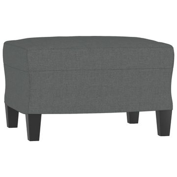 vidaXL Sofa 3-Sitzer-Sofa mit Hocker Dunkelgrau 180 cm Stoff