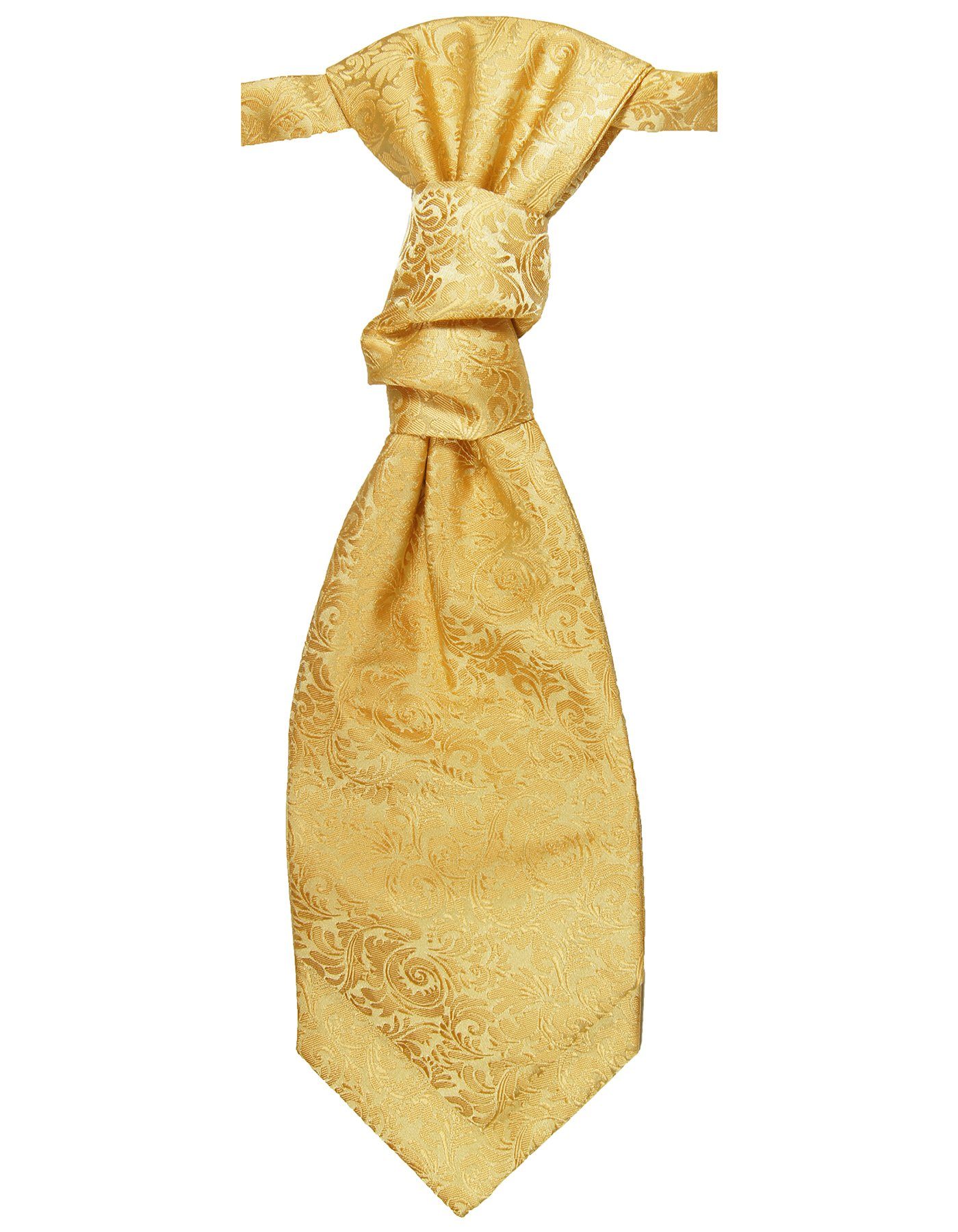 Paul Malone Krawatte Goldenes Plastron barock Hochzeitskrawatte - vorgebunden gold v97