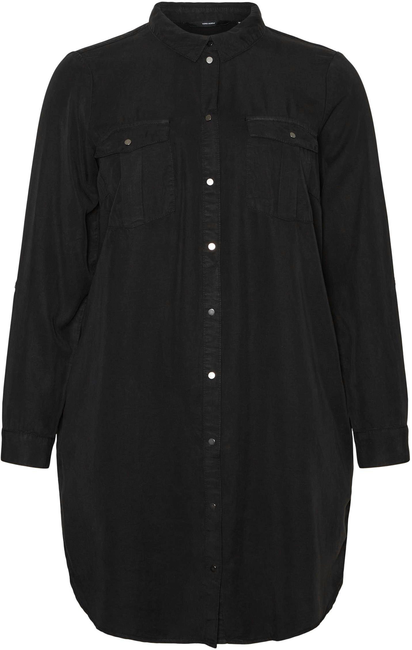 Vero Moda Curve Jeanskleid VMSILA LS SHORT DRESS MIX GA CURVE NOOS