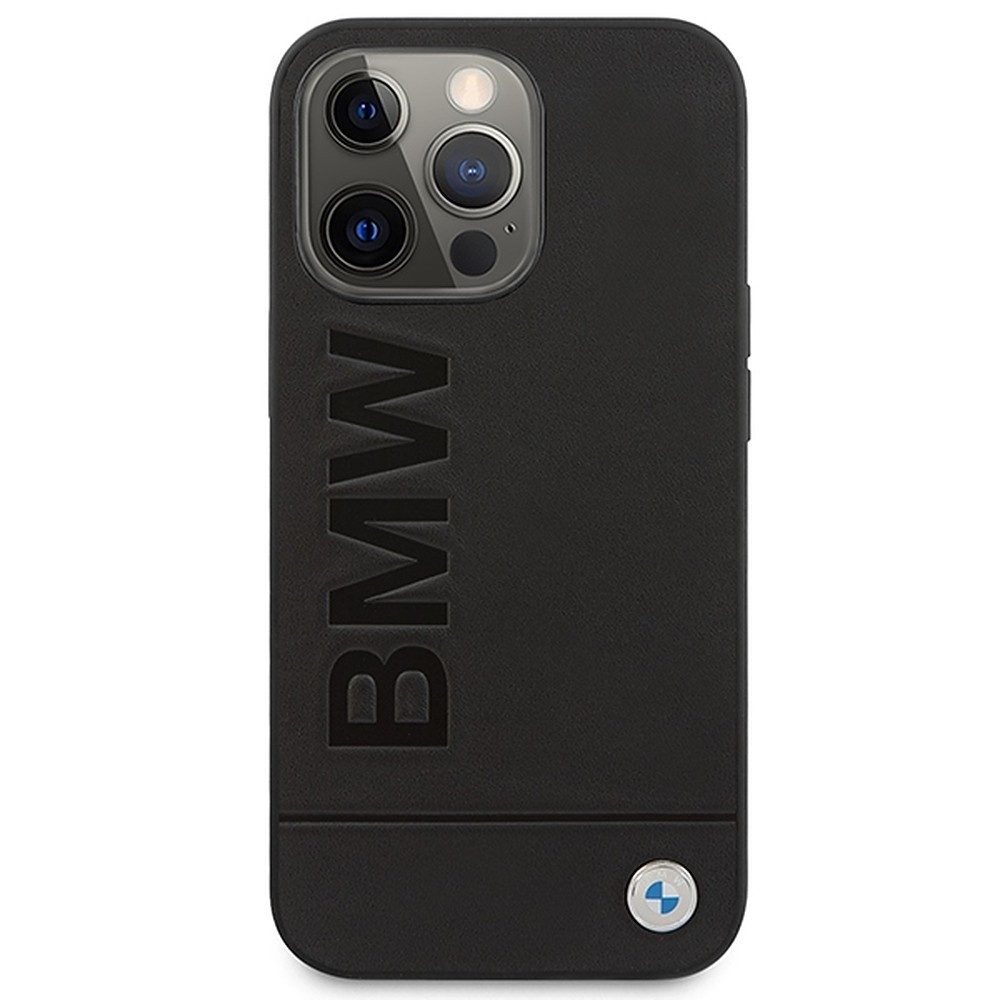BMW Handyhülle MagSafe Lederhülle 6,7", MagSafe-kompatibel, Echtleder, geprägtes BMW-Logo