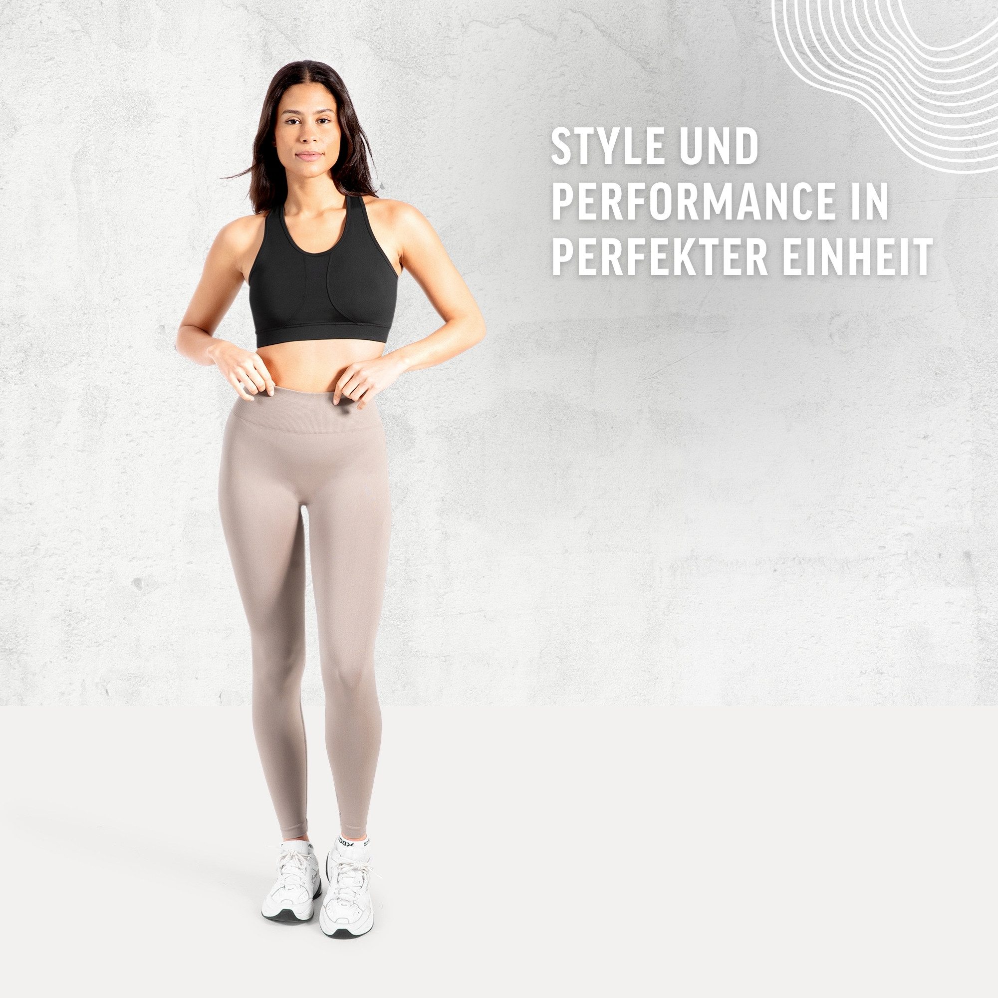 Smilodox Leggings Alira, Butt Lift Sporthose, Nahtlos High Waist V-Shape Sport Leggins Seamless Schweißabsorbierend Trainingshose, Blickdicht Sport Alltag