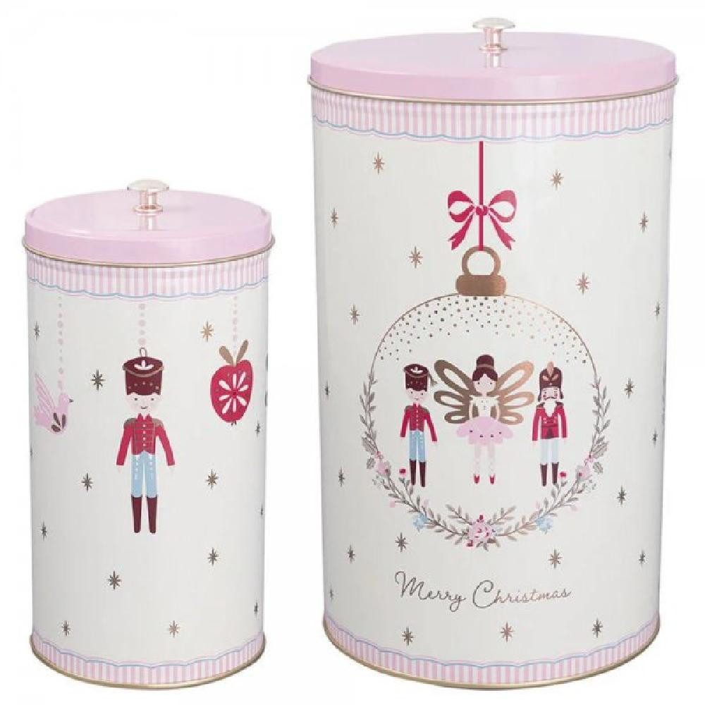 Greengate Geschirr Aufbewahrungsdosen Cindarella White (2-teilig) günstig online kaufen