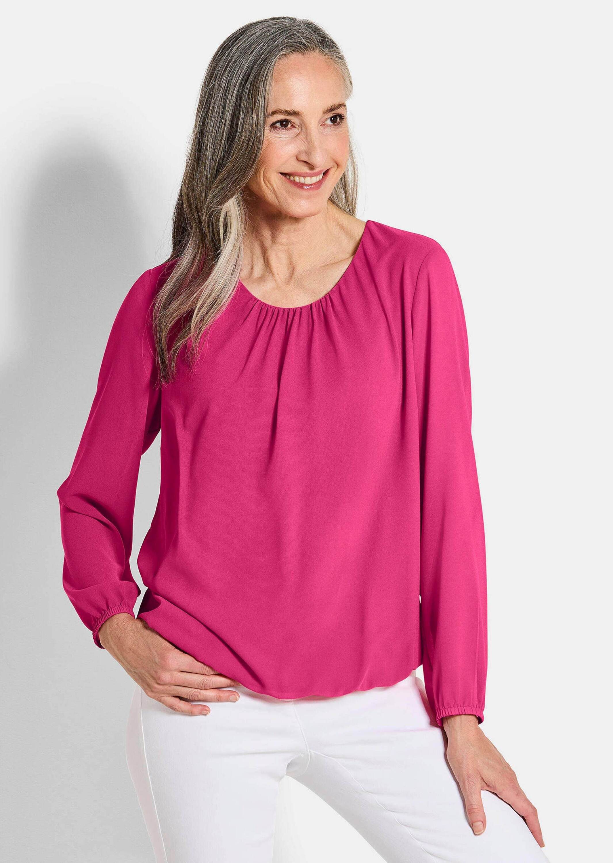 GOLDNER Klassische Bluse Elegante Bluse aus Chiffon günstig online kaufen