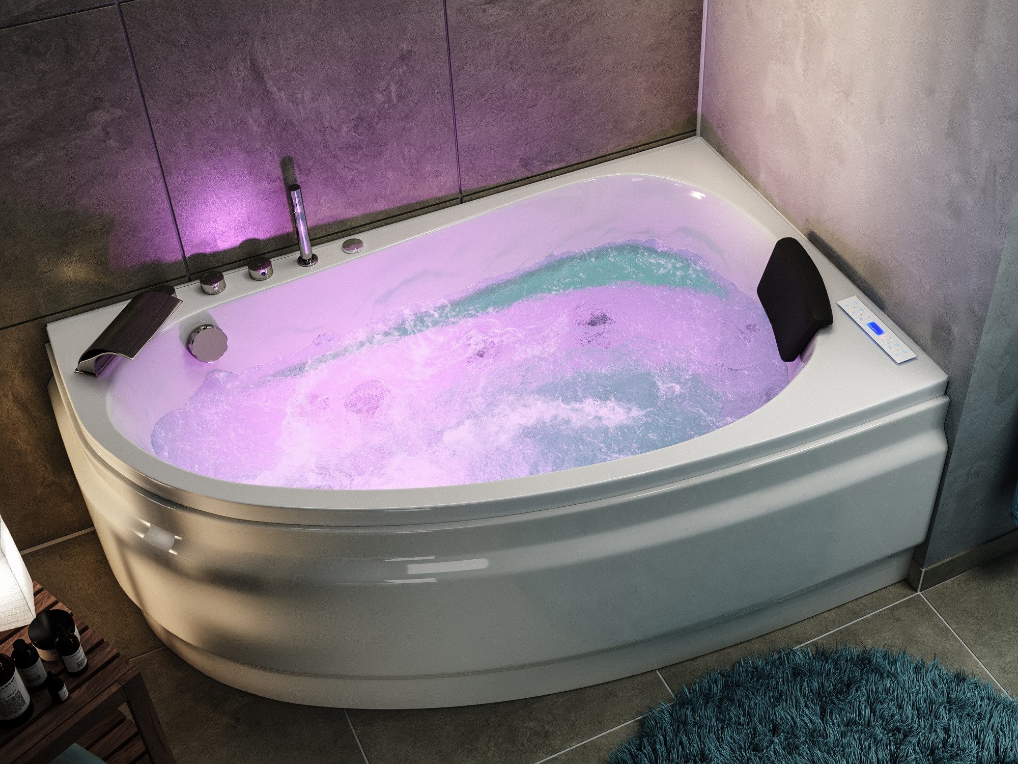 Magnolia Home Whirlpool Langeck Whirlpool Stardust 150x95 rechts Made in Germany 22 Düsen mit