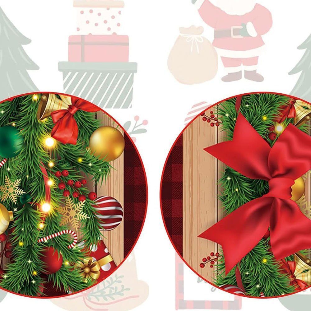 FELIXLEO Tischläufer Tischläufer Weihnachten 3D Realistisch Waschbar Weihna günstig online kaufen