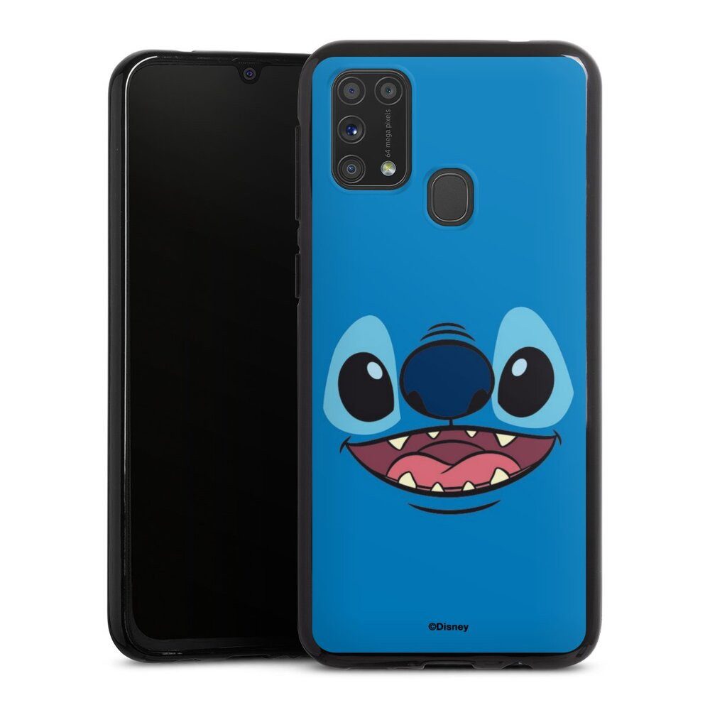 DeinDesign Handyhülle Lilo & Stitch Disney Offizielles Lizenzprodukt Stitch Closeup, Samsung Galaxy M31 Silikon Hülle Bumper Case Handy Schutzhülle