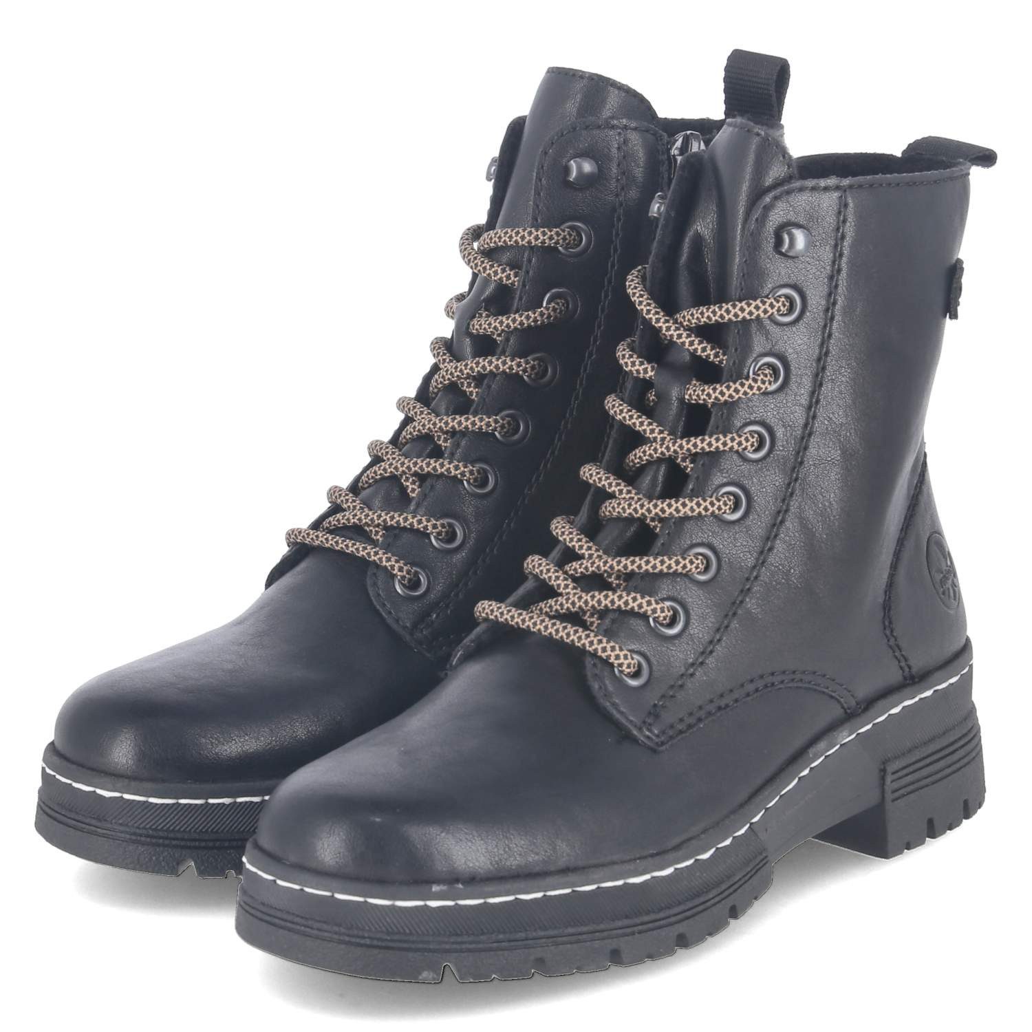 Rieker Rieker 73850-00 Damen Synthetik schwarz Schnürstiefel günstig online kaufen