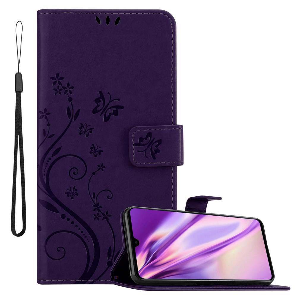 Cadorabo Handyhülle für Huawei MATE 20 Hülle Huawei MATE 20, Hülle Schutzhülle Blumen Flower mit Standfunktion Kartenfach Magnet