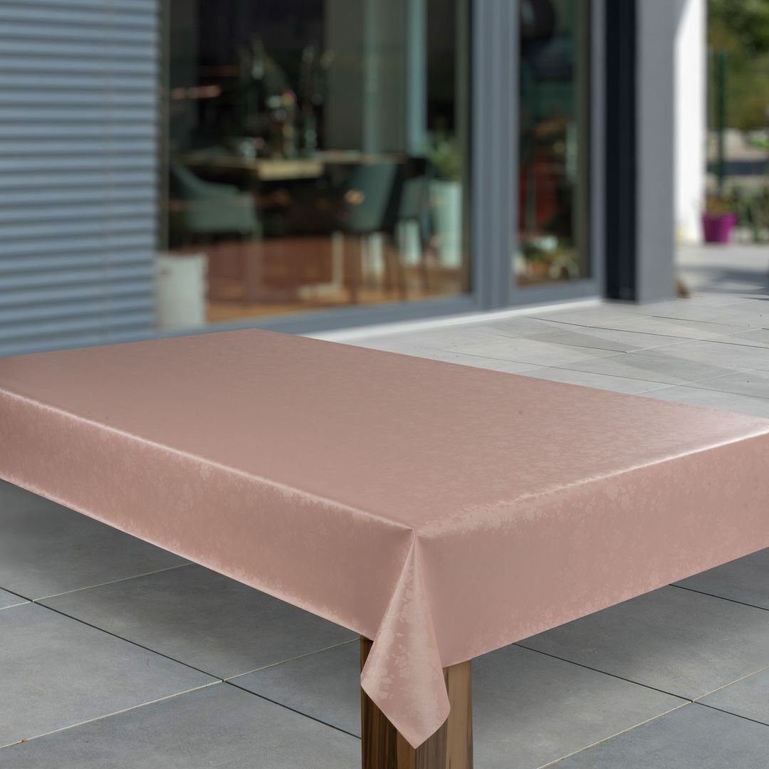laro Tischdecke Wachstuch-Tischdecken Abwaschbar Rosa geprägt Metallic rech günstig online kaufen