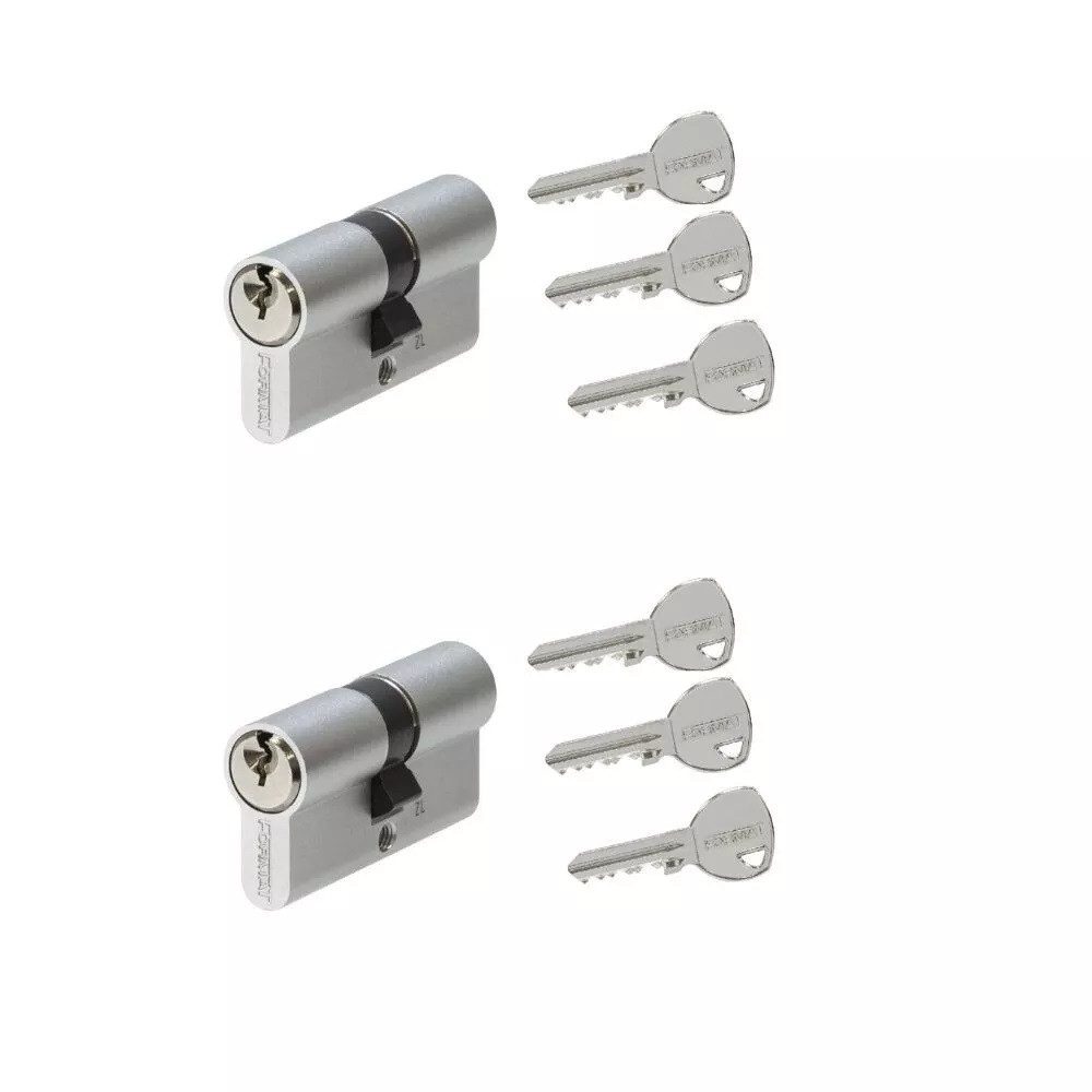 FORMAT Schließzylinder [2ERPACK] Schließzylinder 10/35 TI14 Halbzylinder, (2-St), 6 Schlüssel, mit Not- und Gefahrenfunktion, Schließung