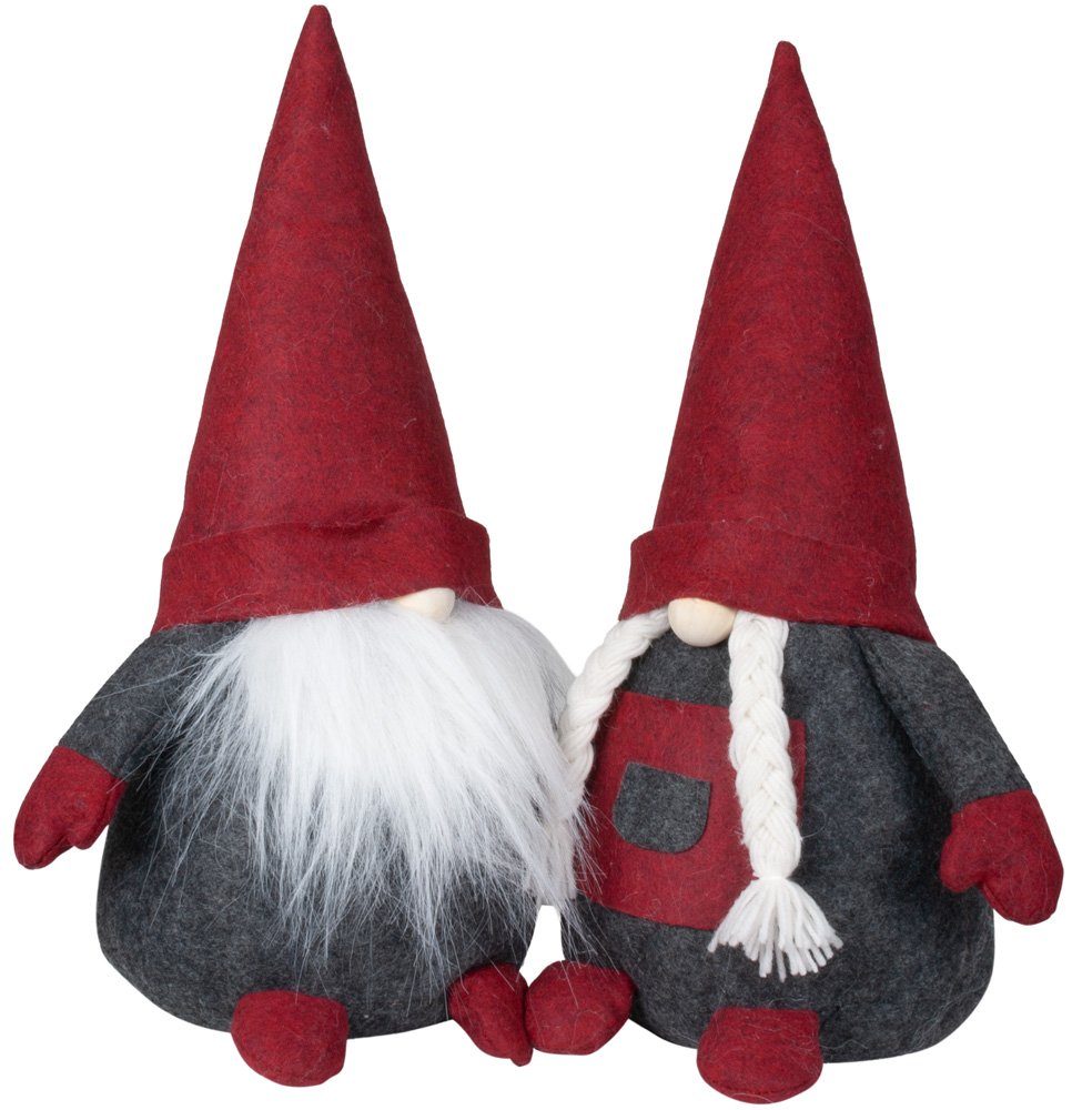 Weihnachtsfigur sitzender Wichtel 18/25/30cm versch. Größen