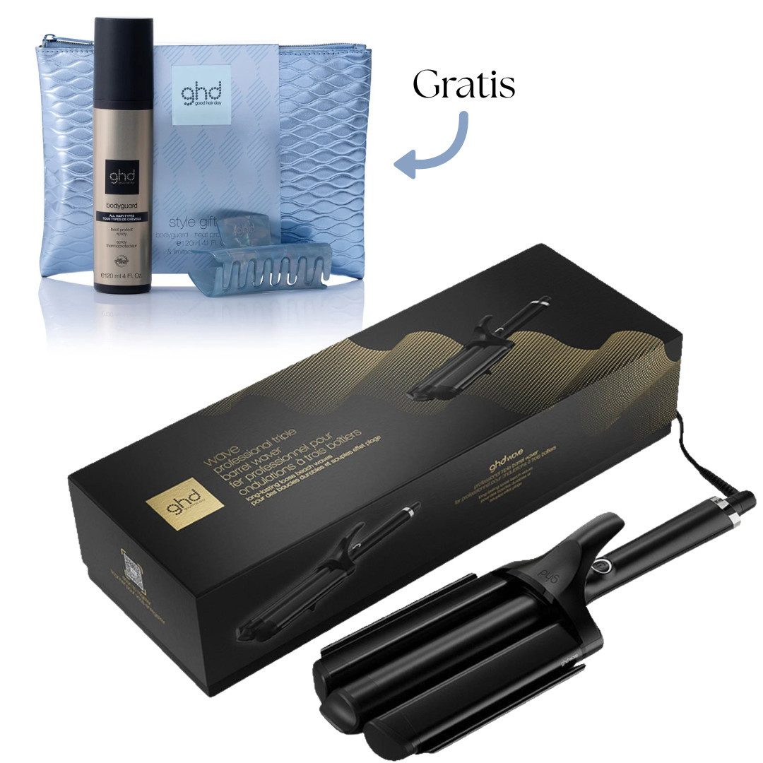 GHD Welleneisen Wave Professional Triple Barrel Waver mit gratis Style Gift Set
