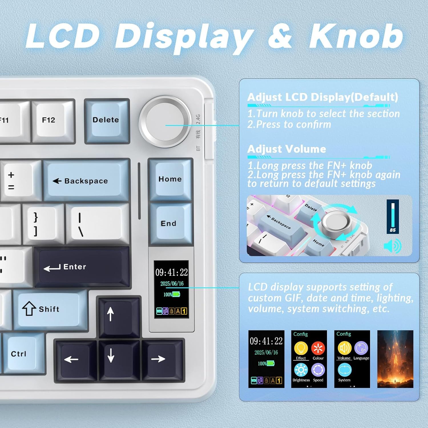 nsihing AULA S75 PRO Mechanische Tastatur, 75%, Hot Swap, Knopf, RGB Gaming-Tastatur – Bild 3 von 5
