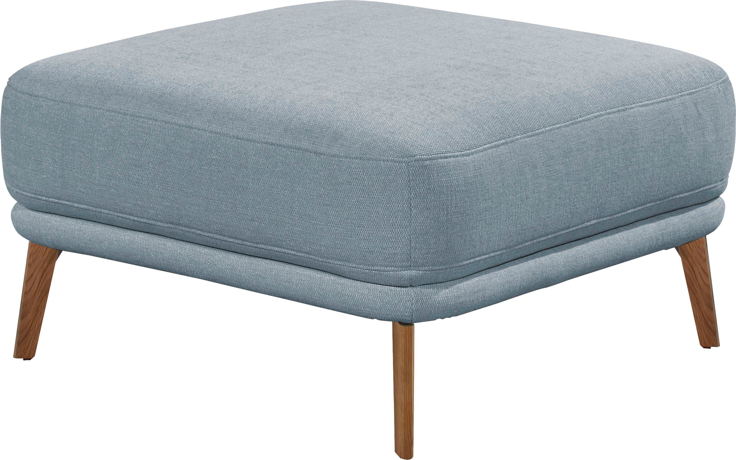 SCHÖNER WOHNEN-Kollektion Hocker Pearl - 5 Jahre Hersteller-Garantie, auch in Bouclé, Passend zur Serie Pearl, B/T/H: 80/80/45 cm, Füße Massivholz
