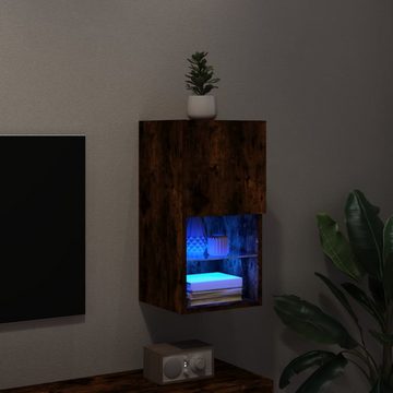 vidaXL TV-Schrank TV-Schrank mit LED-Leuchten Räuchereiche 30,5x30x60 cm (1-St)