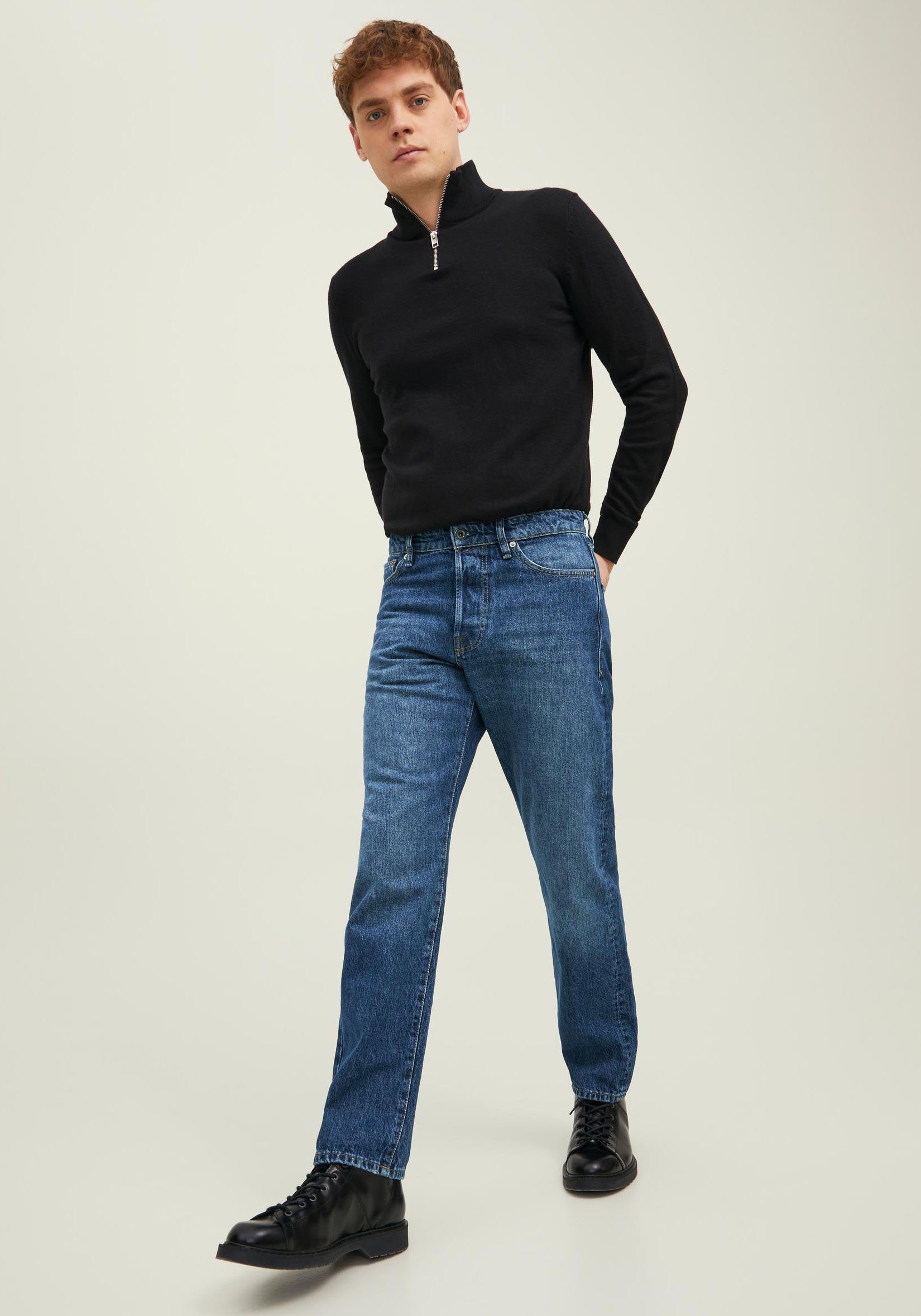 Jack & Jones Loose-fit-Jeans CHRIS denim COOPER mid-blue