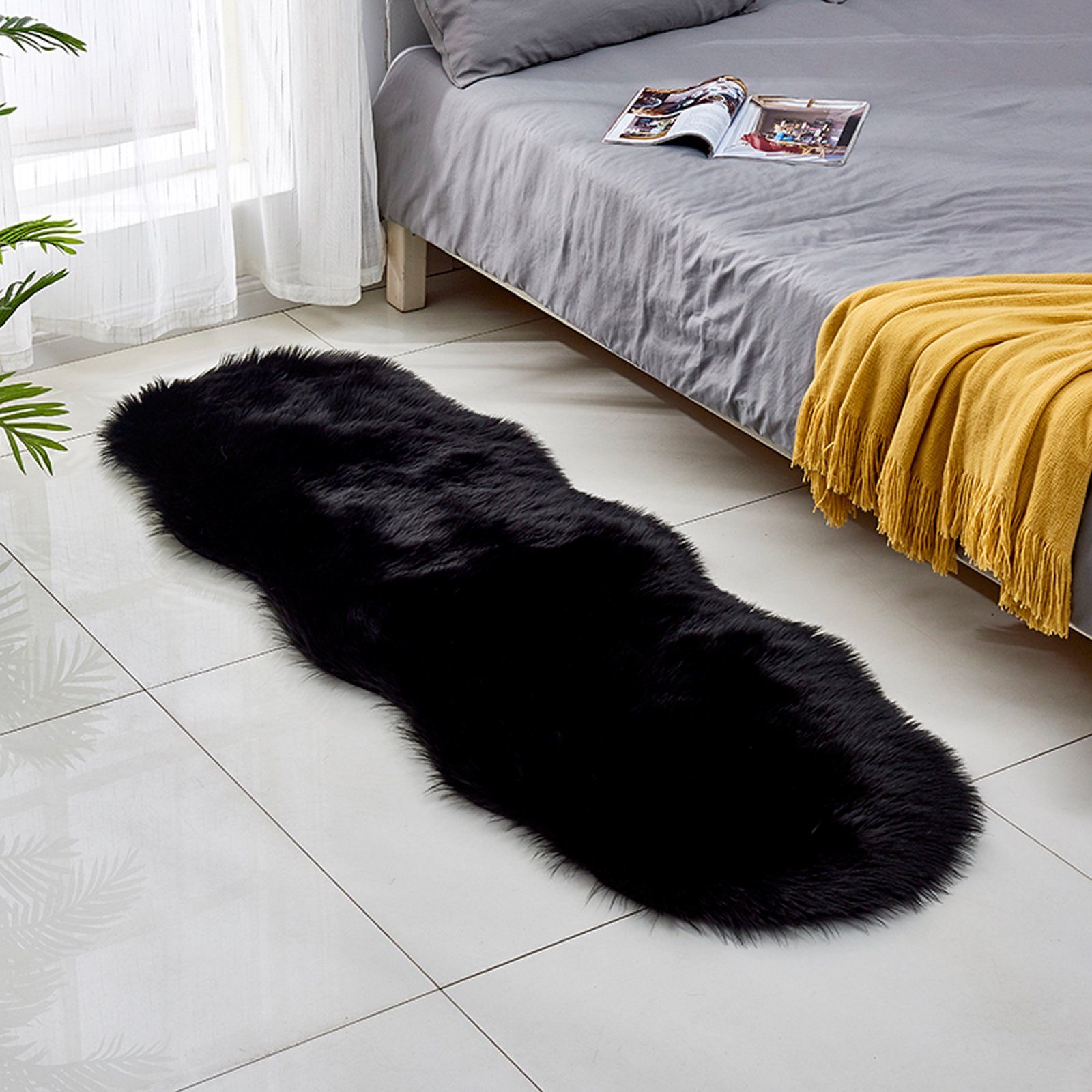 BTTO TEPP Hochflor-Teppich Fellteppich,Kunstfell,Weich,Hochflor Shaggy Tepp günstig online kaufen