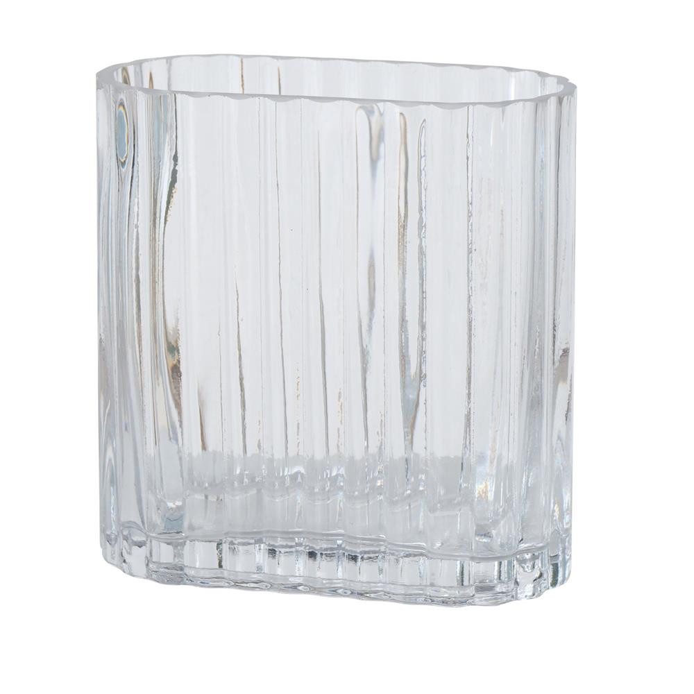 BOLTZE Tischvase Tulipa 2er Set Glas transparent, moderne Blumenvase