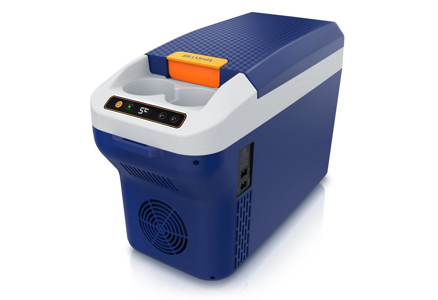 Brandson Elektrische Kühlbox 10 L, Kühlt & hält Warm, von -10 bis +65°C, für die Mittelkonsole, 10 l, Kühlbox elektrisch, 230 V Netzspannung und 12 V KFZ Auto Bordspannung