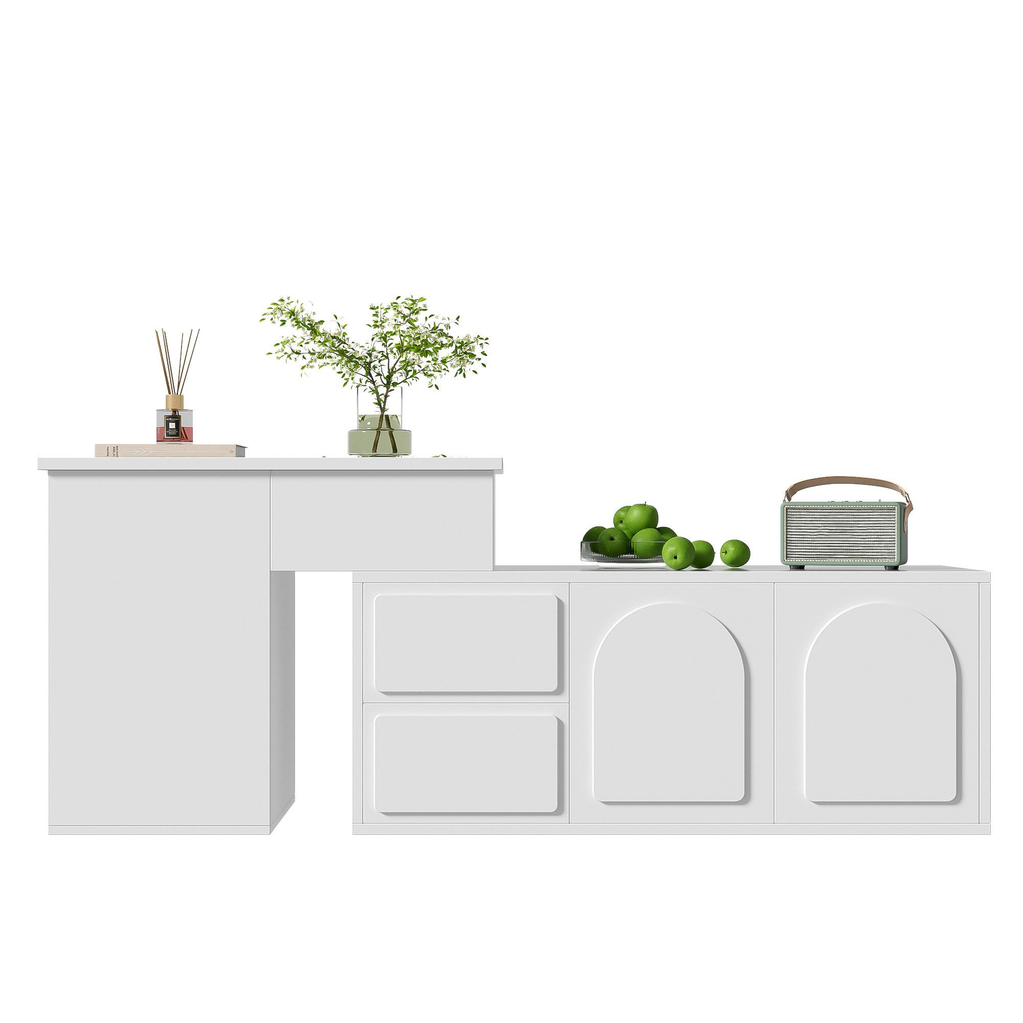 Refined Living Sideboard weißer Seitenschrank mit günstig online kaufen