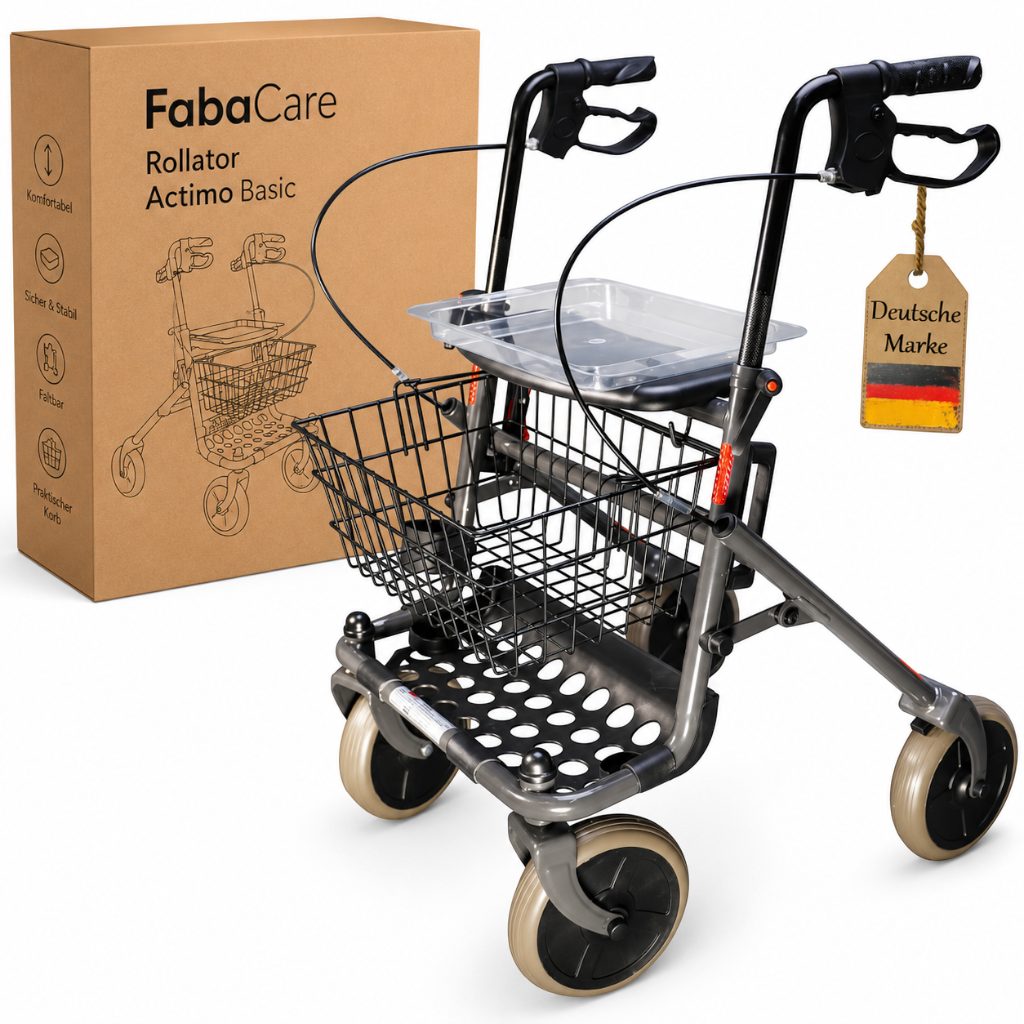 FabaCare Rollator Standardrollator Gehwagen für Senioren FabaCare Actimo Basic