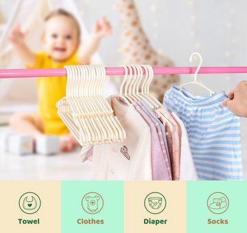 Homewit Kleiderbügel Kleiderbügel Baby Kinderkleiderbügel Hangers Aufbewahrung, (Set, 36-tlg), für Kleiderschrank Schrank Kleidung, Beige