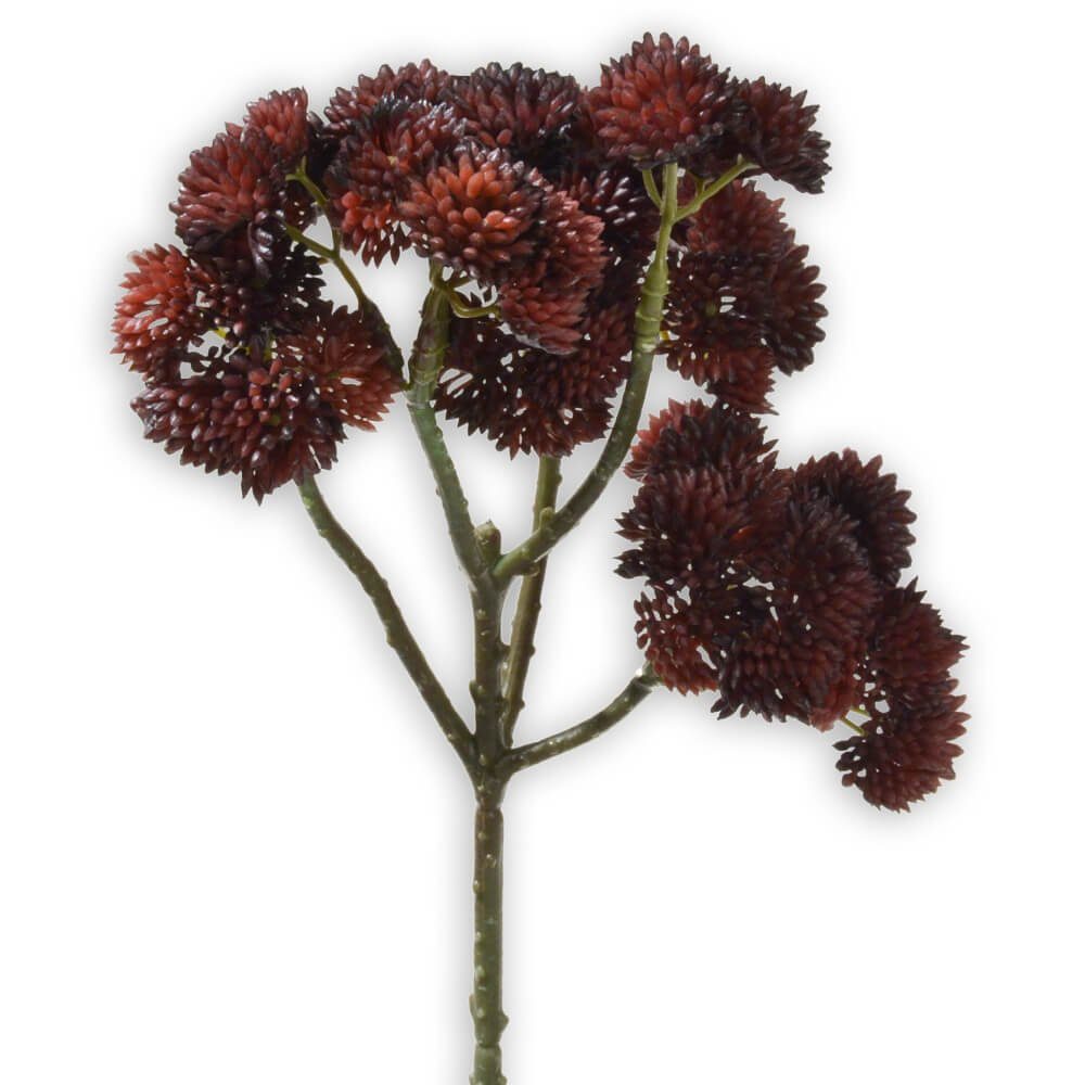 Kunstblume Fetthenne Kunstpflanze Dekopflanze 1 Stk 30 cm dunkelrot Fetthenne, matches21 HOME & HOBBY, Höhe 30 cm, Indoor