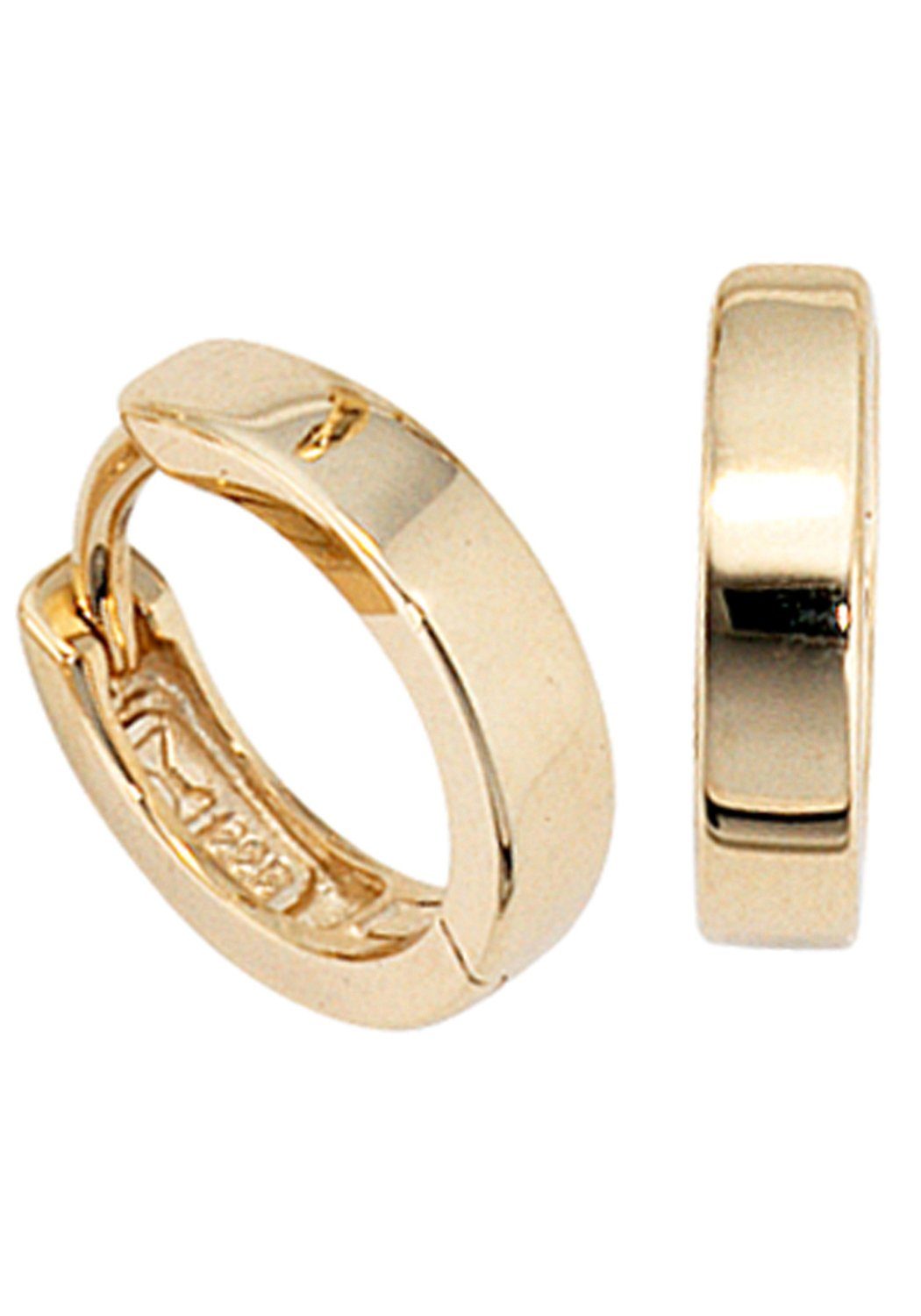 JOBO Paar Creolen Ohrringe rund, 333 Gold