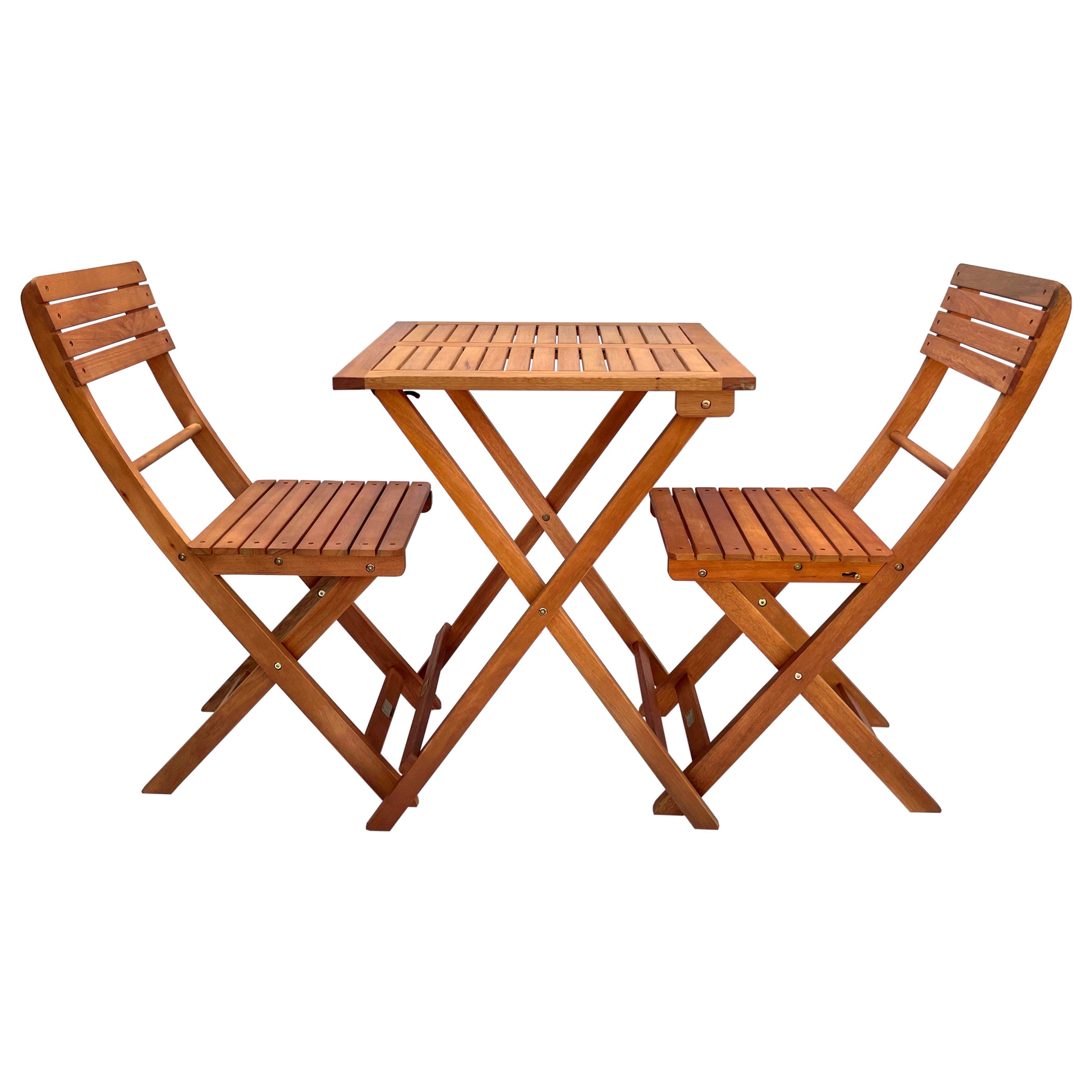kamelshopping Balkonset Gartenmöbel aus Eukalyptus-Holz, 3-teliges günstig online kaufen