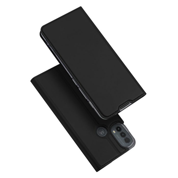 Dux Ducis Handyhülle Buch Tasche für Motorola Moto E30 schwarz 6 5 Zoll Kunstleder Schutzhülle Handy Wallet Case Cover mit Kartenfächern
