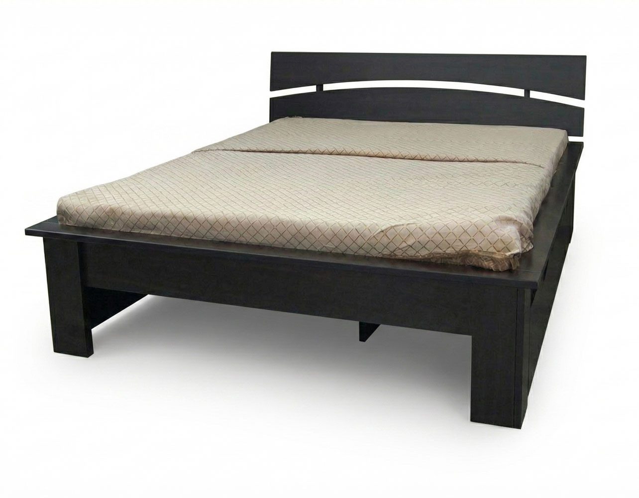 Feldmann-Wohnen Futonbett Paris (mit Bettschubalden, 1-tlg., moderne Optik, Liegefläche 90x200cm, mit Schubladen), 90x200cm Kiefer Massivholz wenge mit Schubladen