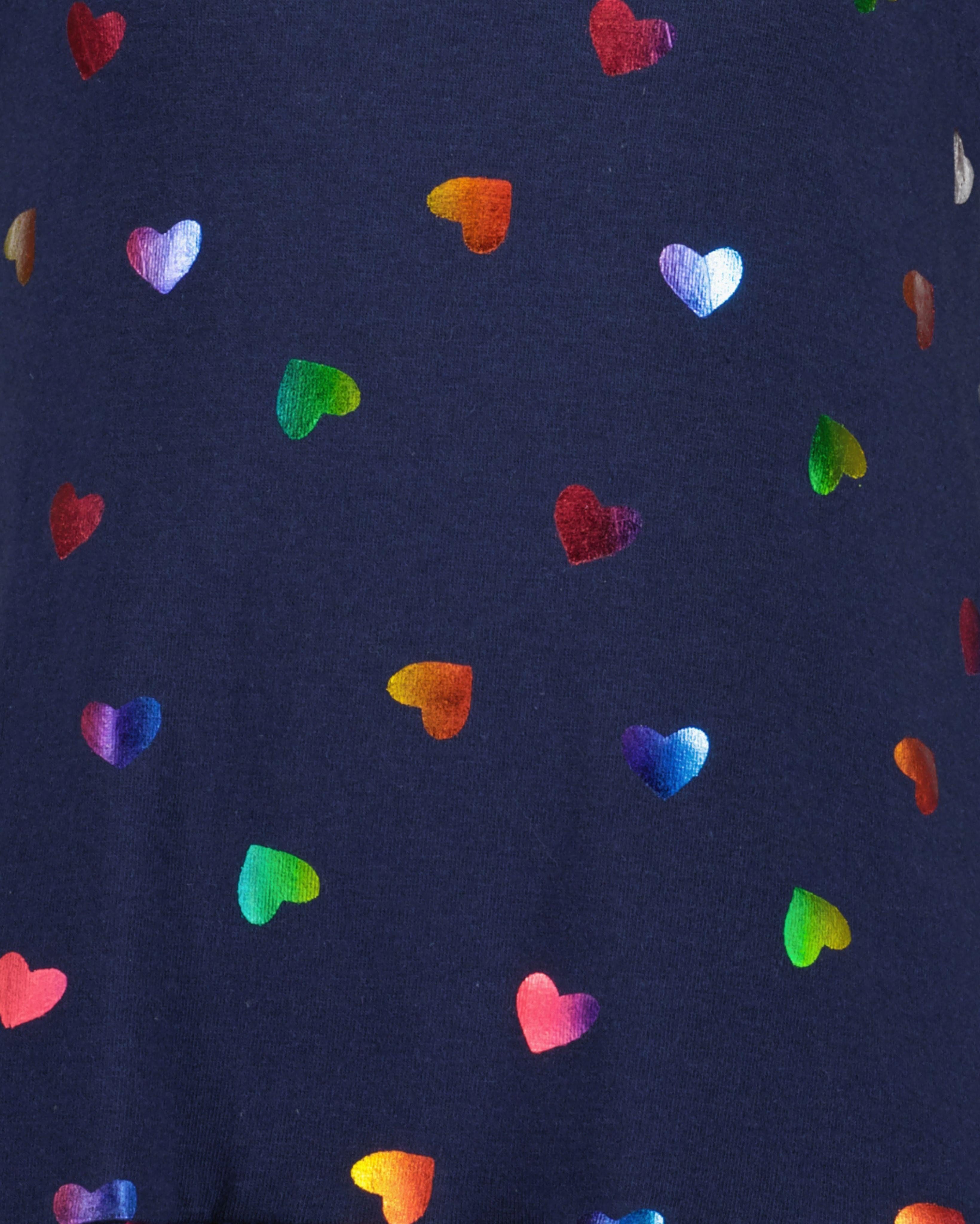 Blue Seven Jerseykleid (1-tlg) im tollem Herzchen-Folien-Alloverprint