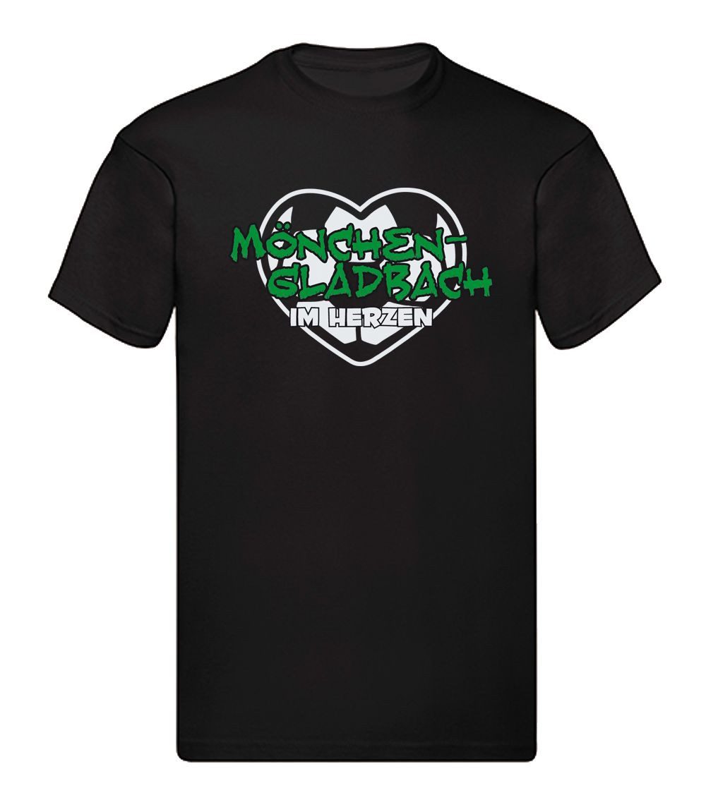 G-graphics T-Shirt Mönchengladbach im Herzen (1-tlg) Herren T-Shirt mit einem Motiv für den echten Fan