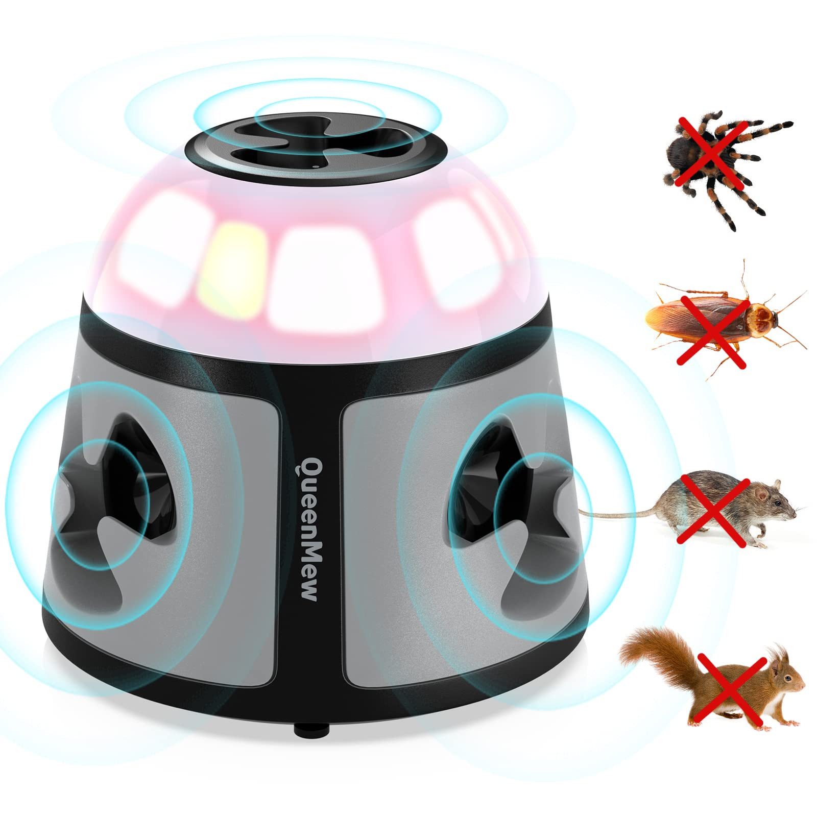 Ultraschall-Tierabwehr Insektenvernichtungsmittel Mäuseabwehr Ultraschall 360°hohe Leistung