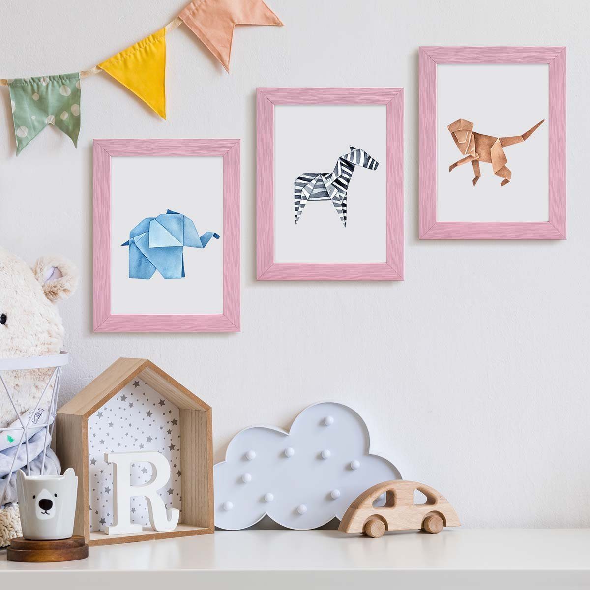 PHOTOLINI Bilderrahmen 3er Set Massivholz-Rahmen - günstig online kaufen