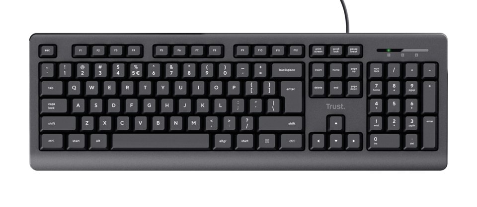 Trust PRIMO KEYBOARD DE Tastatur, 1,8 m Kabellänge, die Tastatur kann  beliebig auf dem Tisch positioniert werden