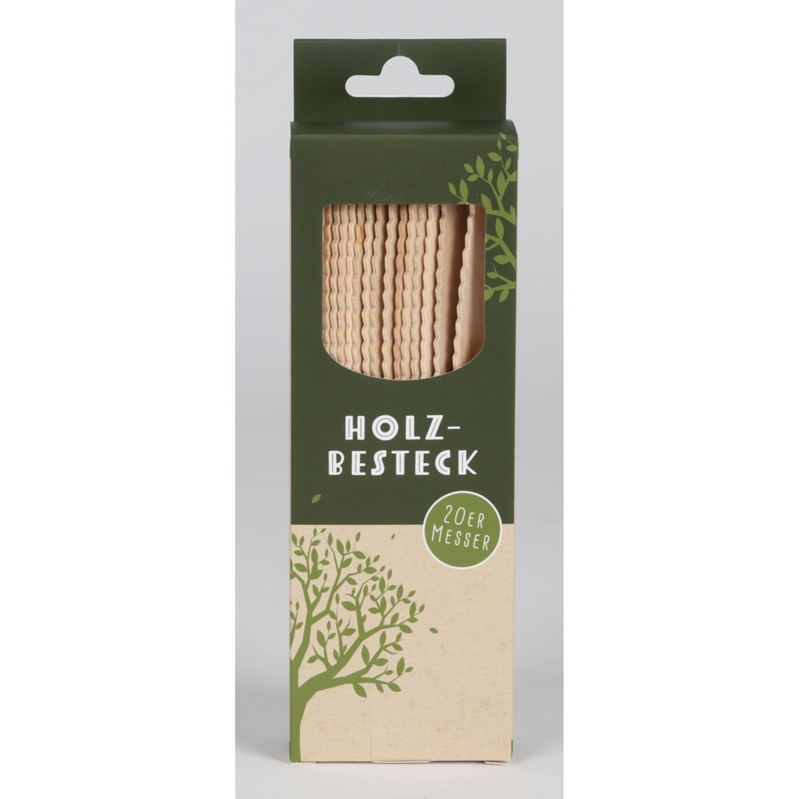 BURI Universalküchenmesser Holzmesser 20er Set – nachhaltig & plastikfrei