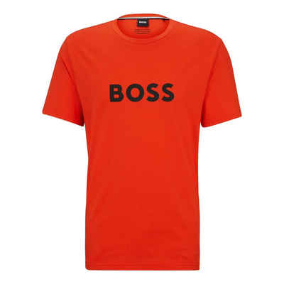 BOSS T-Shirt T-Shirt RN mit großem Markenprint auf der Brust