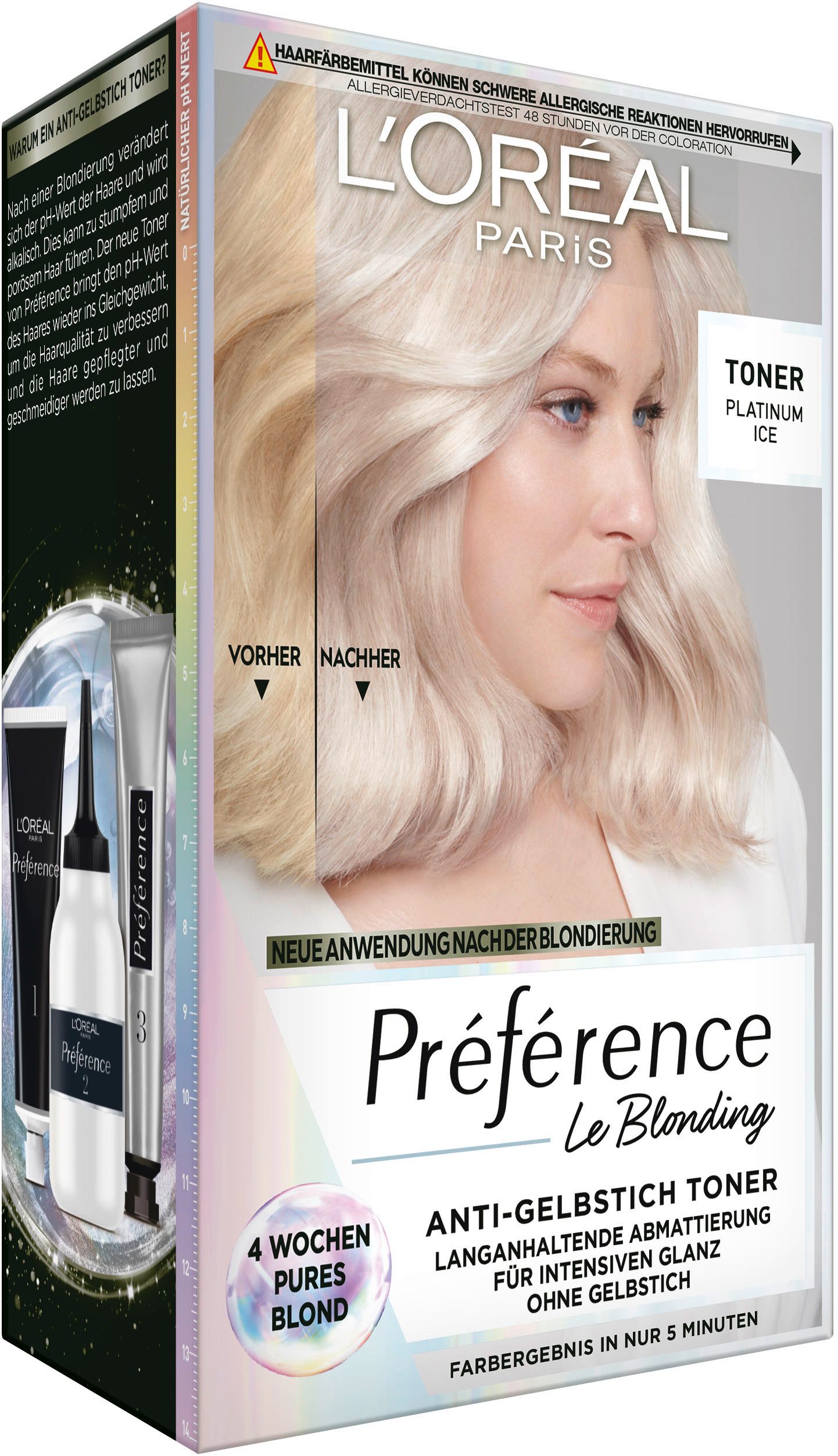 L'ORÉAL PARIS Coloration PRÉFÉRENCE HAARFARBE LE BLONDING, langanhaltender Glanz