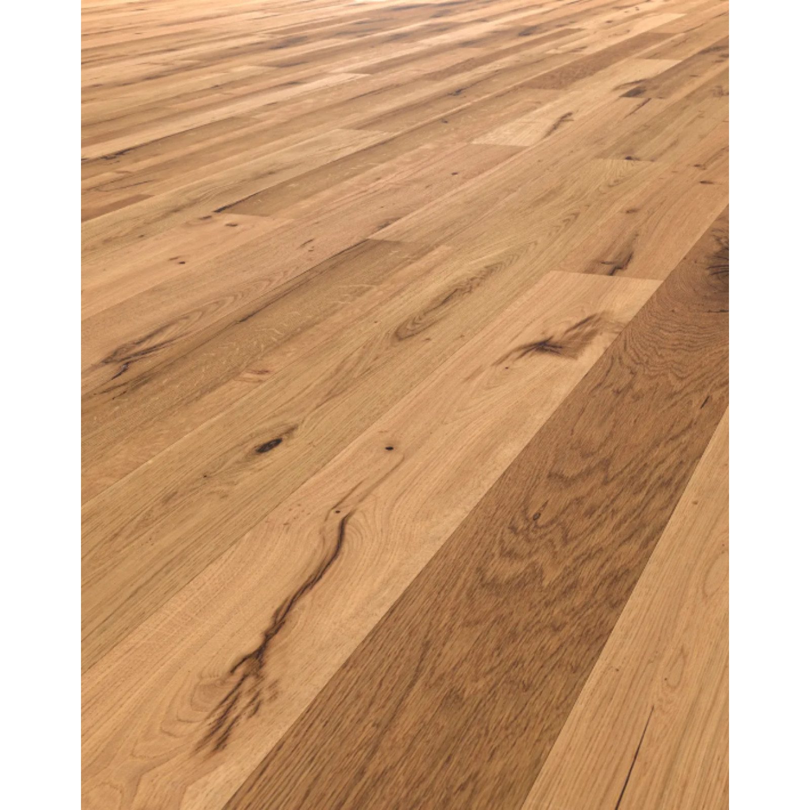 HORI Паркет HORI Паркет Eiche, Boden für Wohnräume, einfache Verlegung langlebig, 4 St., 4 Stück Pro Paket, Mehrschicht-Aufbau, schwimmende Verlegung, vollflächige Verklebung