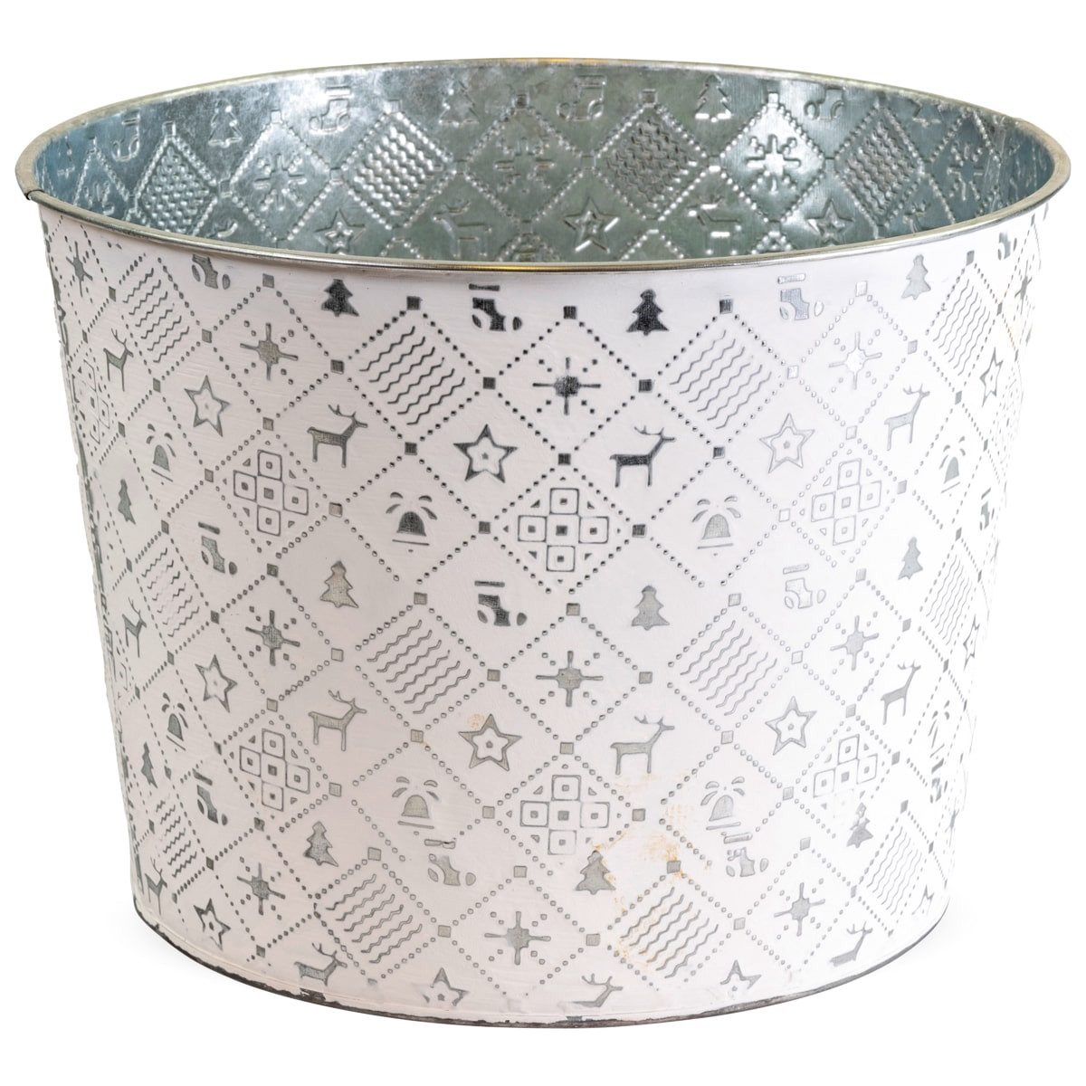 matches21 HOME & HOBBY Blumentopf Runder Pflanztopf, in Silber Ø 25x19 cm, günstig online kaufen