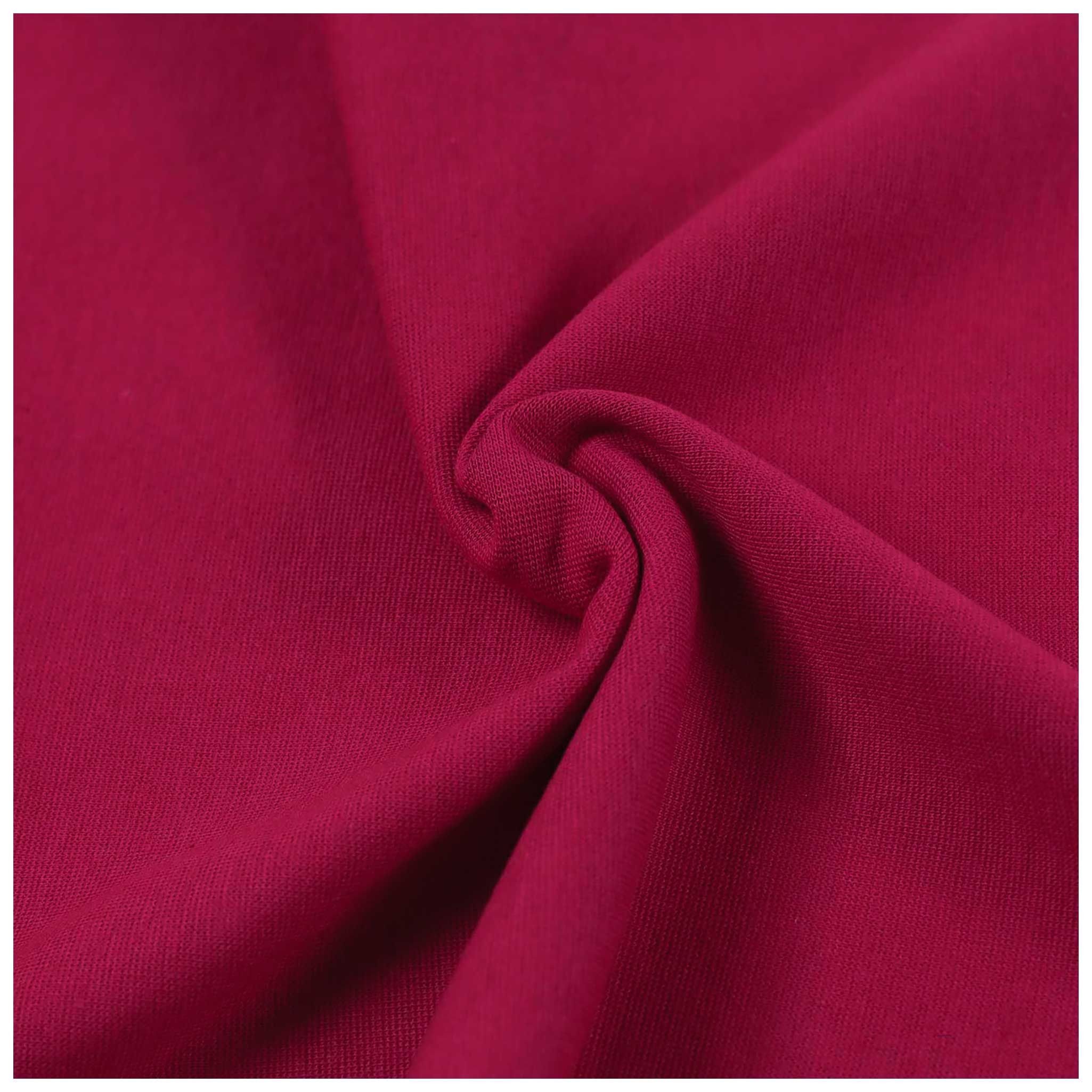 maDDma Stoff 1m Bündchenstoff Schlauchware 35(70)cm breit Meterware Jersey, kirschrot