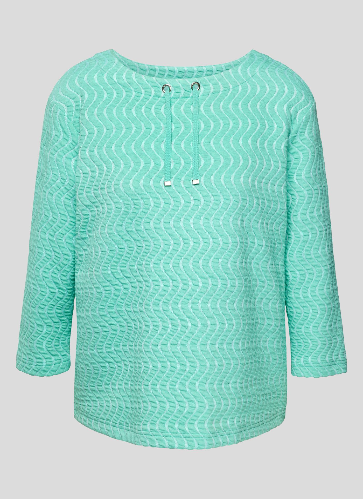 Rabe 3/4-Arm-Shirt mit Wellen-Struktur