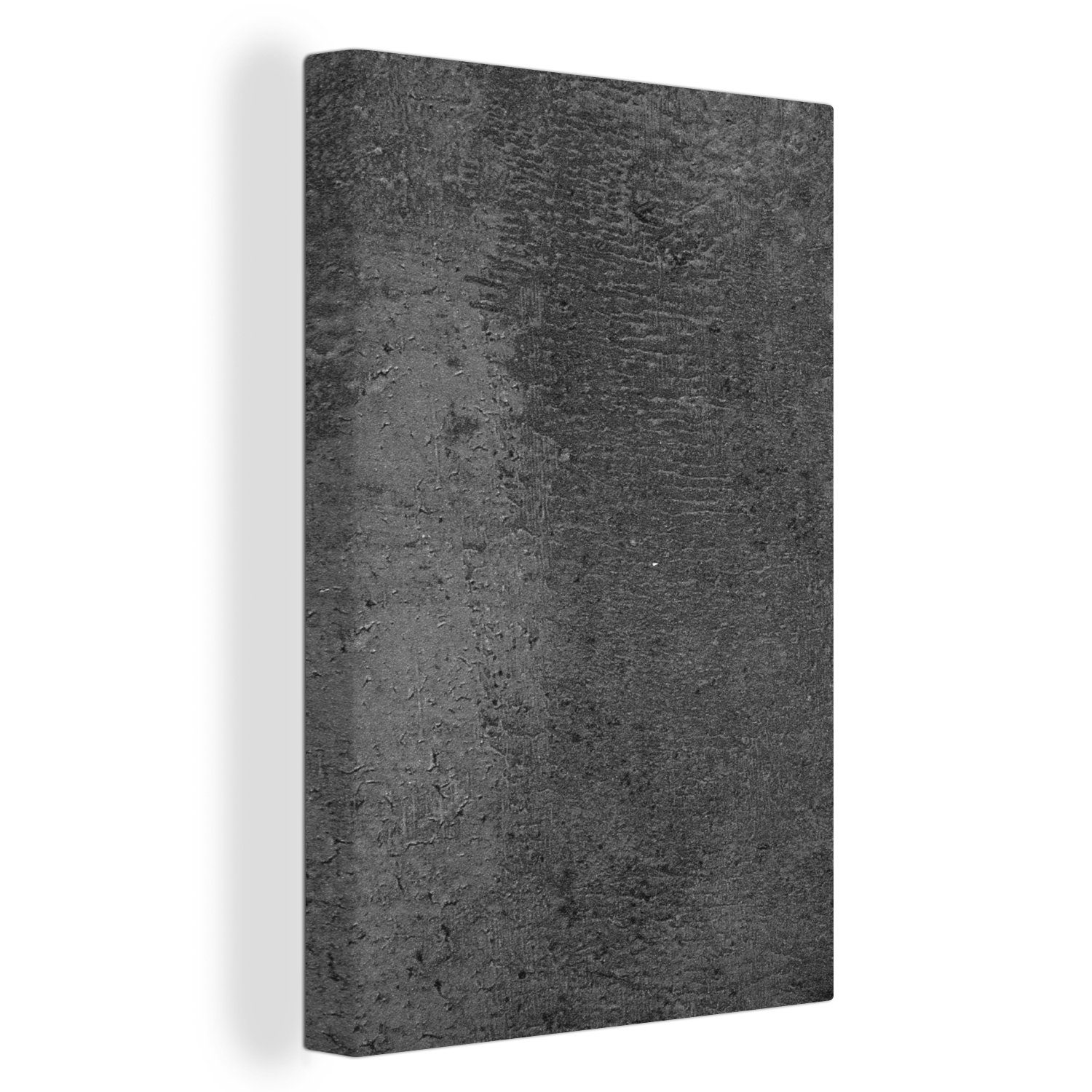 OneMillionCanvasses® Leinwandbild Strukturiert - Beton - Grau - Industriell - Rustikal, Fotodruck (1 St), Leinwand Canvas Wandbild, Wanddekoration 20x30 cm