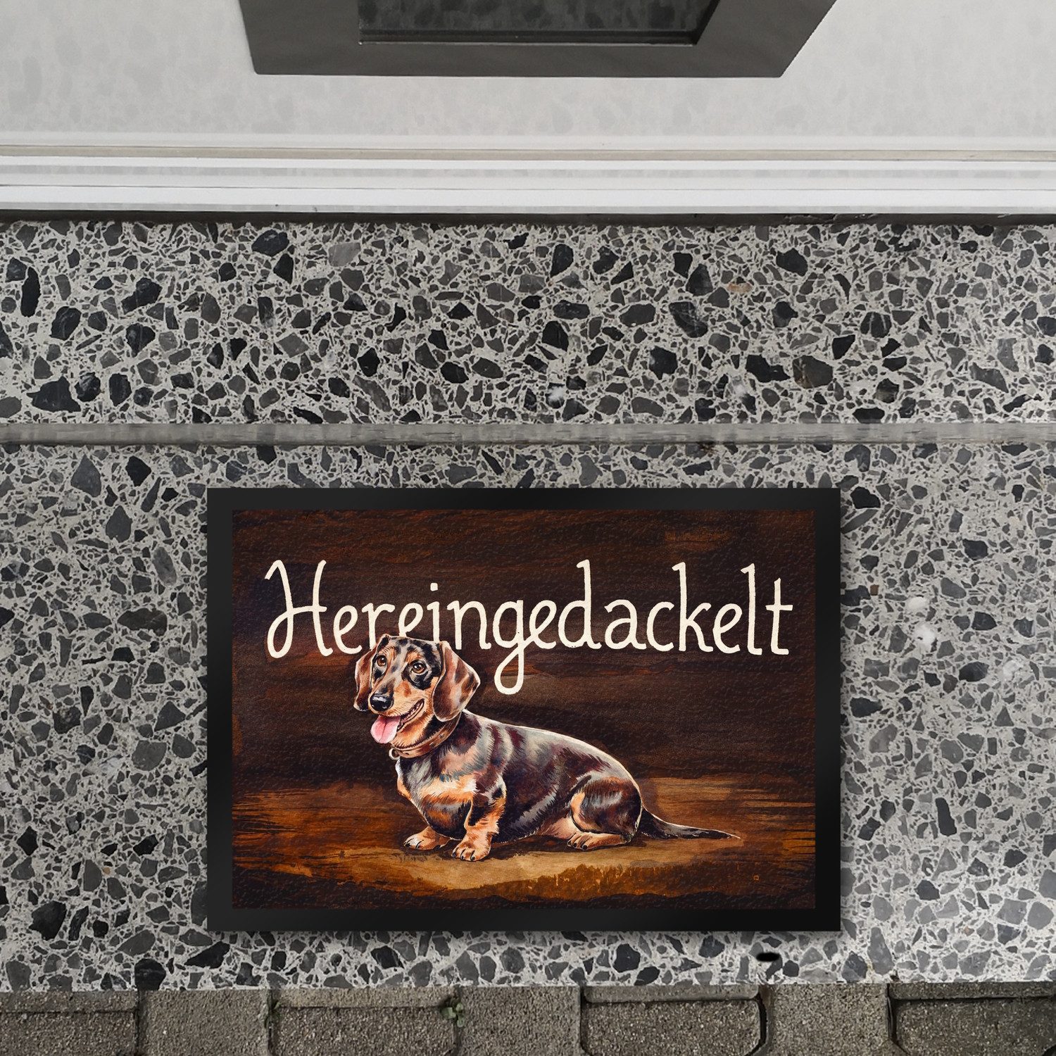 speecheese Fußmatte Hereingedackelt Fußmatte in 35x50 cm mit Dackel günstig online kaufen