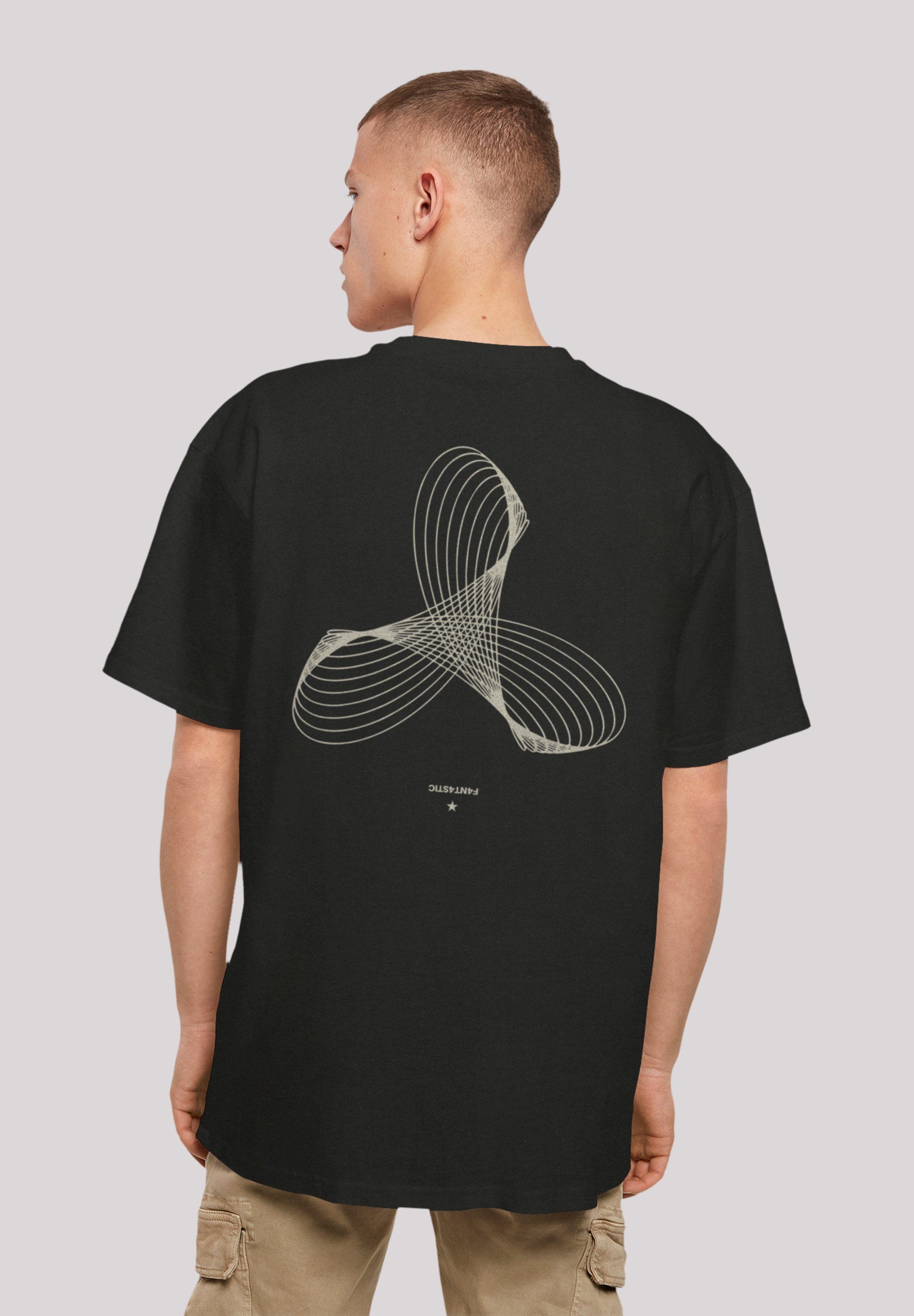 F4NT4STIC T-Shirt Geometrics Print, Weite Schultern überschnittene und Passform